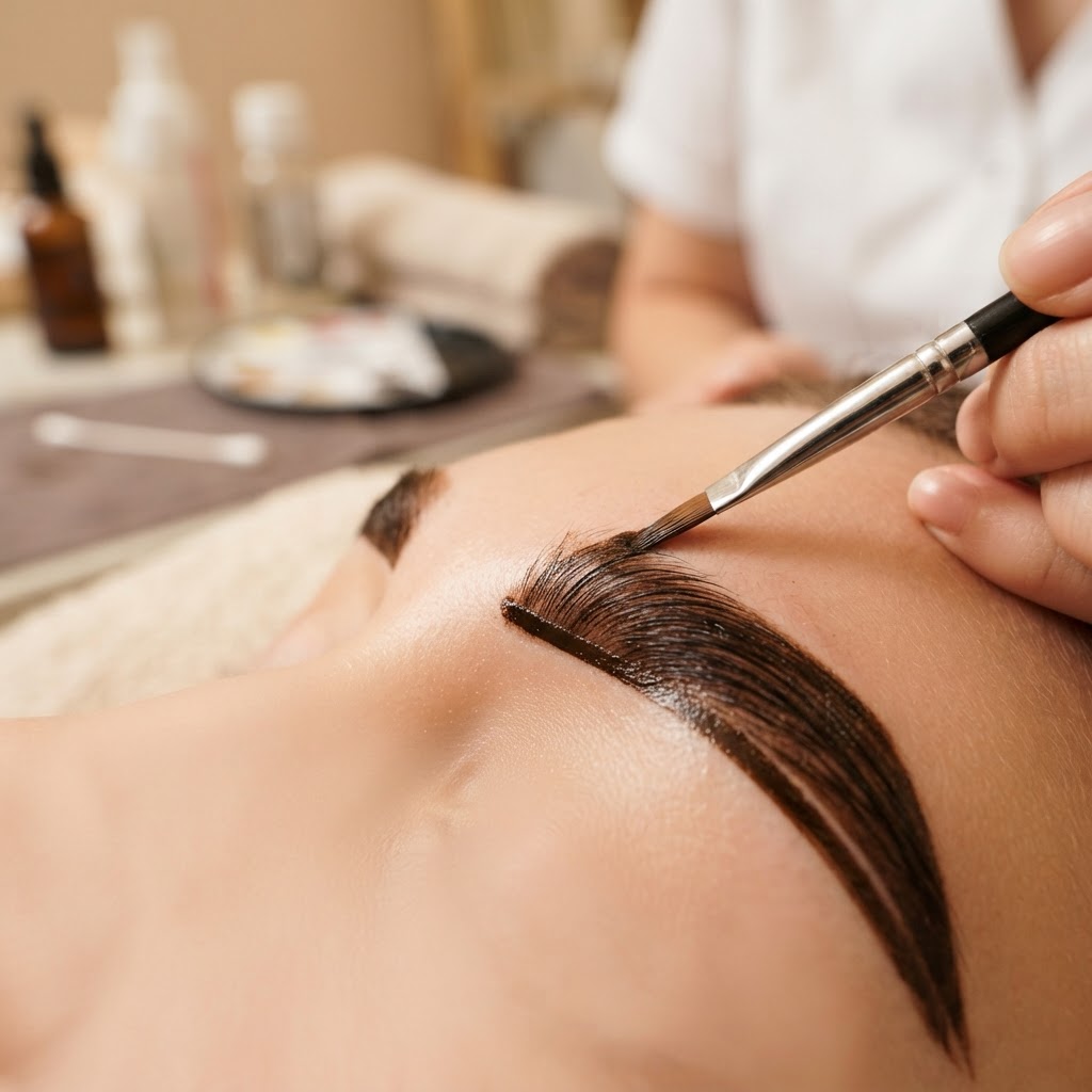 Henna brwi laminacja brwi Warszawa kształt twarzy ProfiNails Bielany