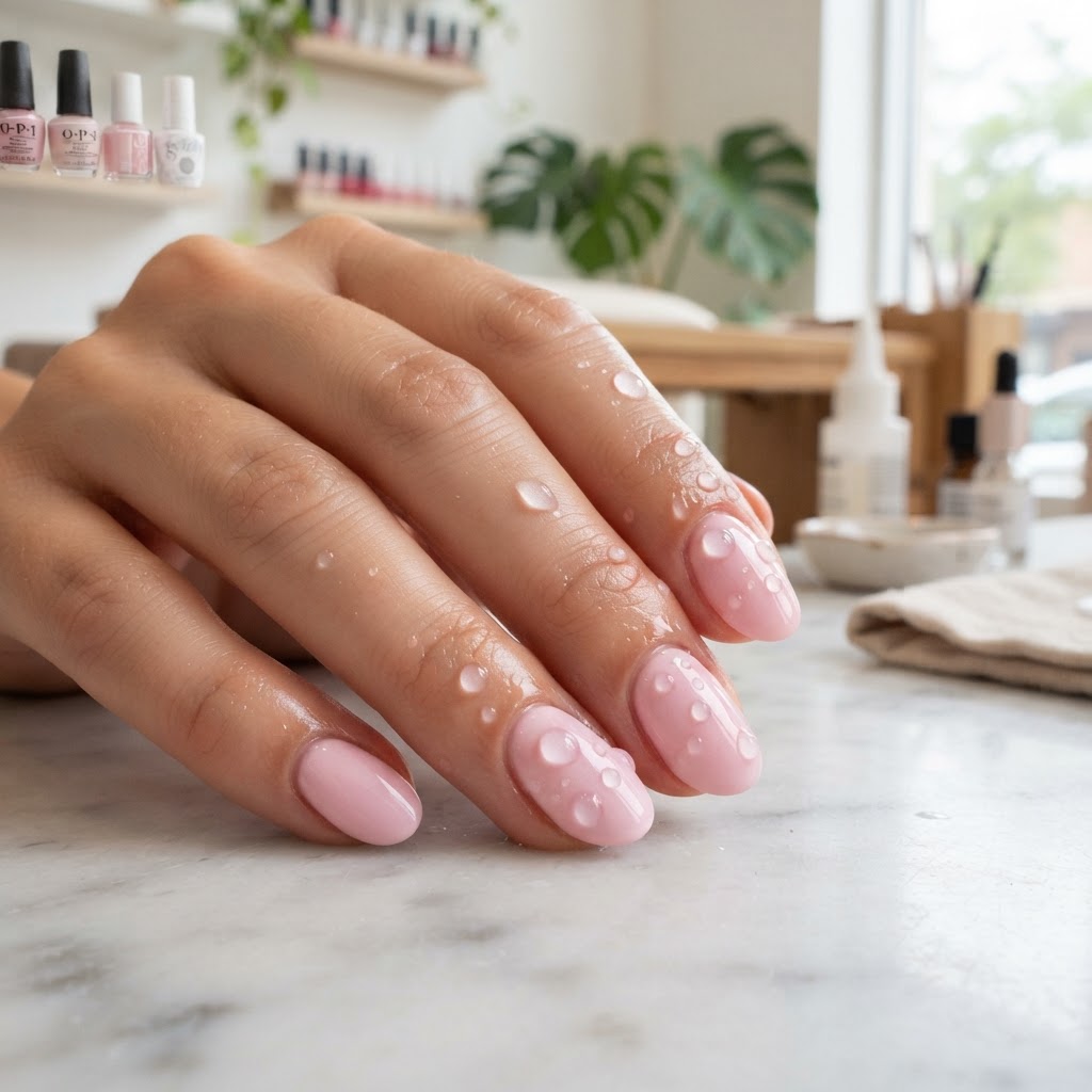 Manicure hybrydowy latem Warszawa Bielany Bemowo bez odprysków