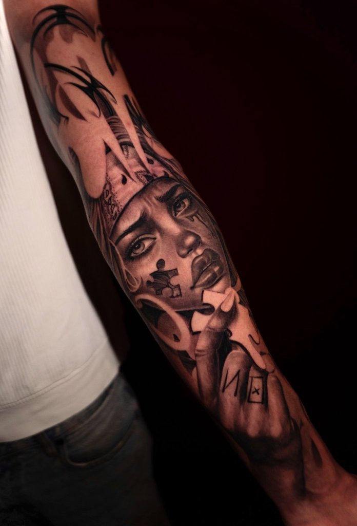 Black & Grey Realism artwork