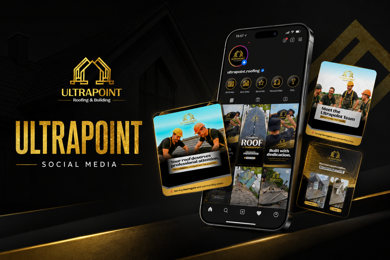 Ultrapoint Roofing — Social Media Design