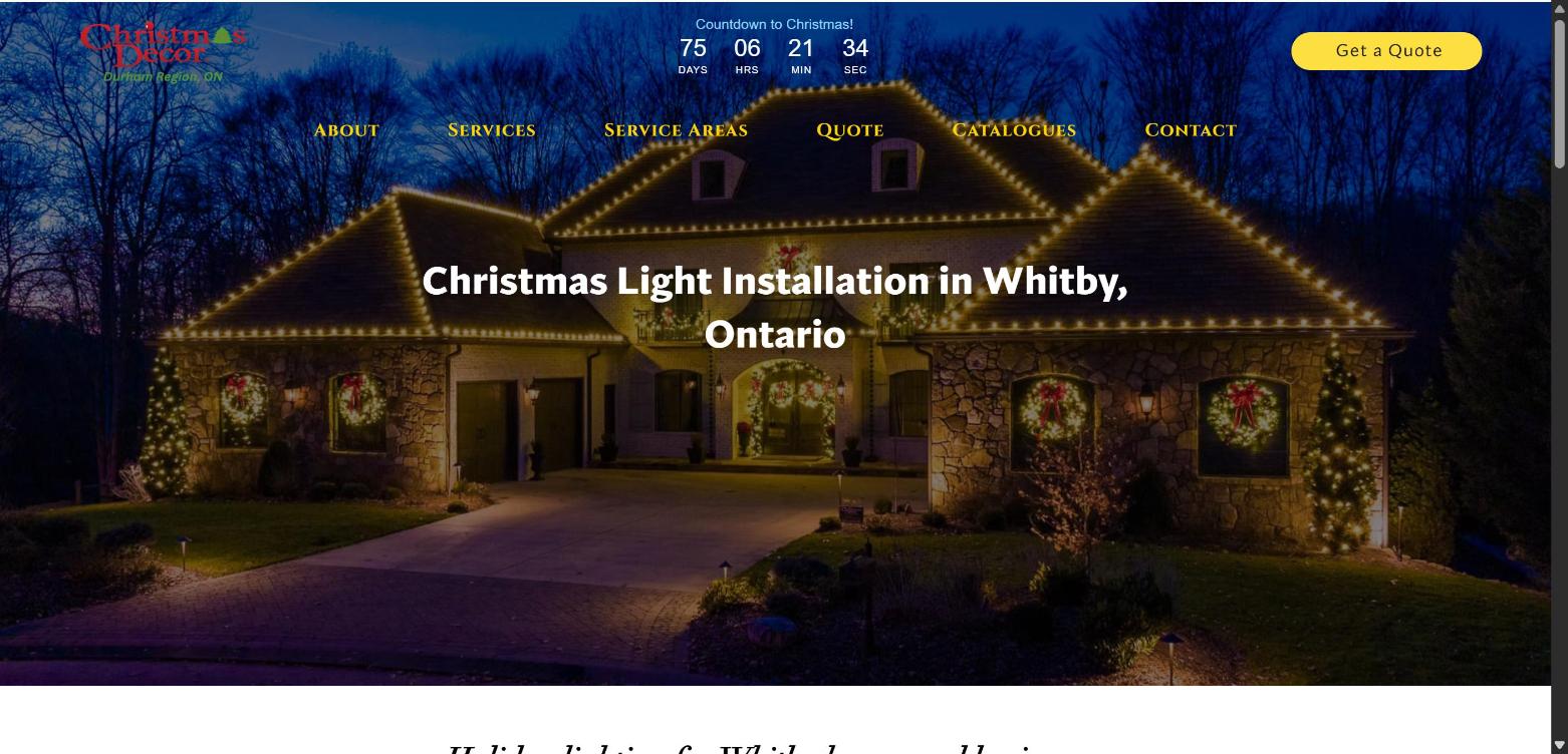 Christmas Decor of Durham website gallery