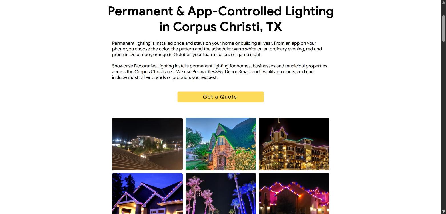 Showcase Decorative Lighting website gallery