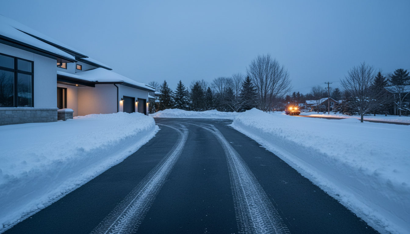 Sidewalk clearing after snowfall — Coon Rapids