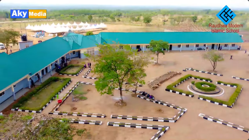 Aerial — Campus with Event Tents