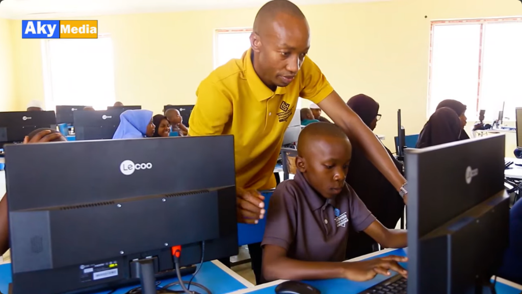ICT Teacher with Student