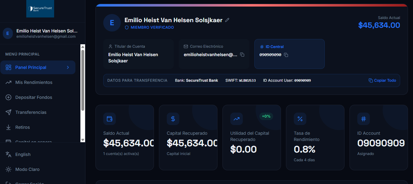 App Bank template preview