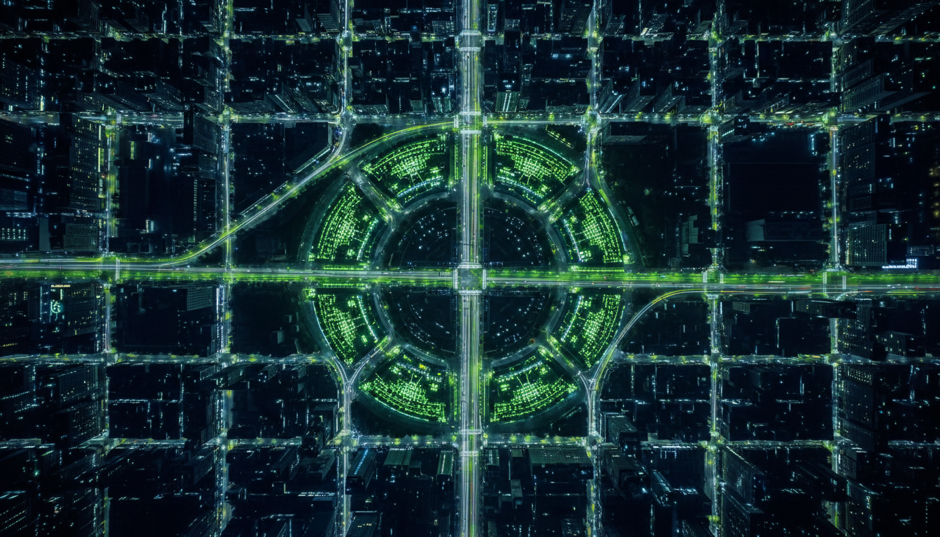 City grid light trails representing local lead growth