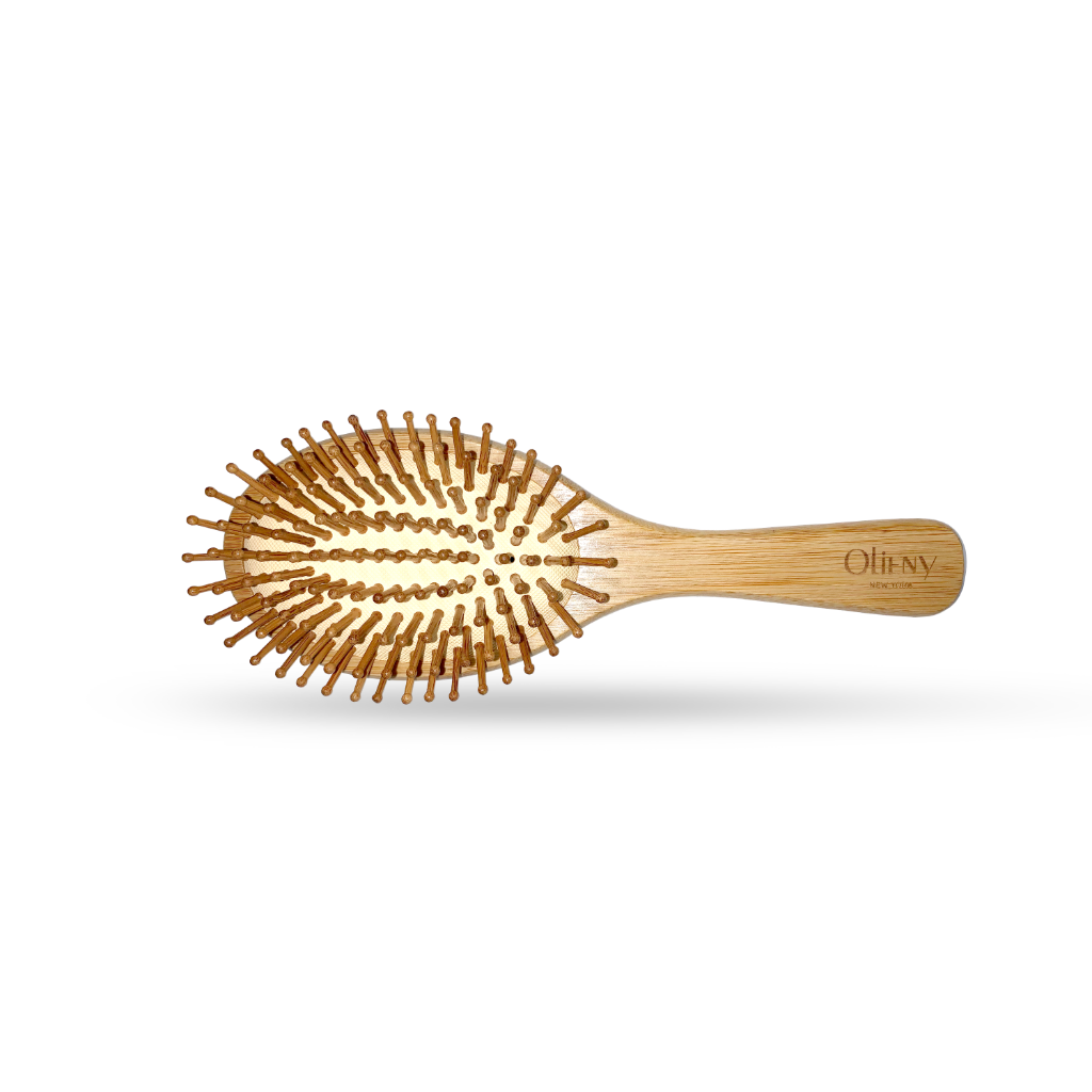 Olieny Wooden Hairbrush top view