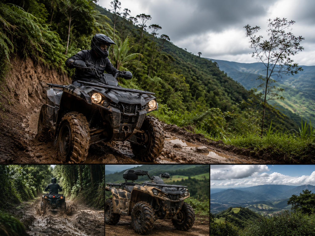 ATV mountain trail adventure near Medellín on a private off-road tour