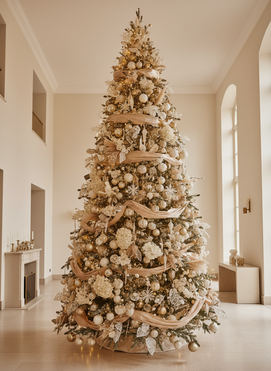 Luxury Christmas tree decoration and styling service in Utah by HALLAKBALI®