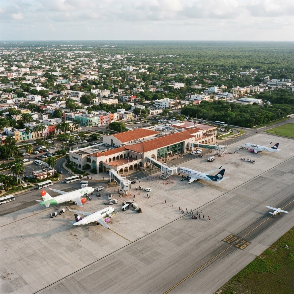 Más pasajeros en el aeropuerto de Mérida: señal para la inversión inmobiliaria en 2026