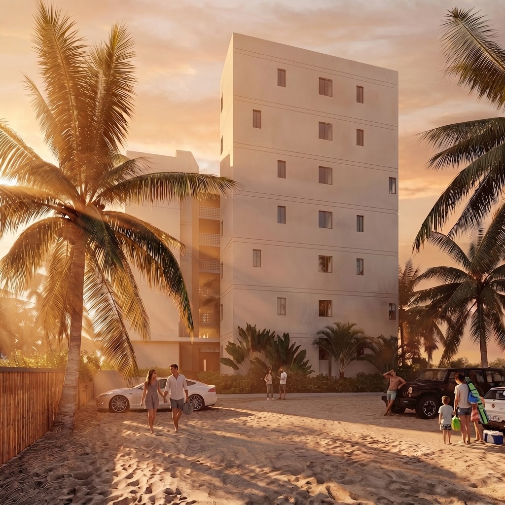 Departamentos frente al mar del desarrollo Kinaru Fraccional en Sisal, Yucatán
