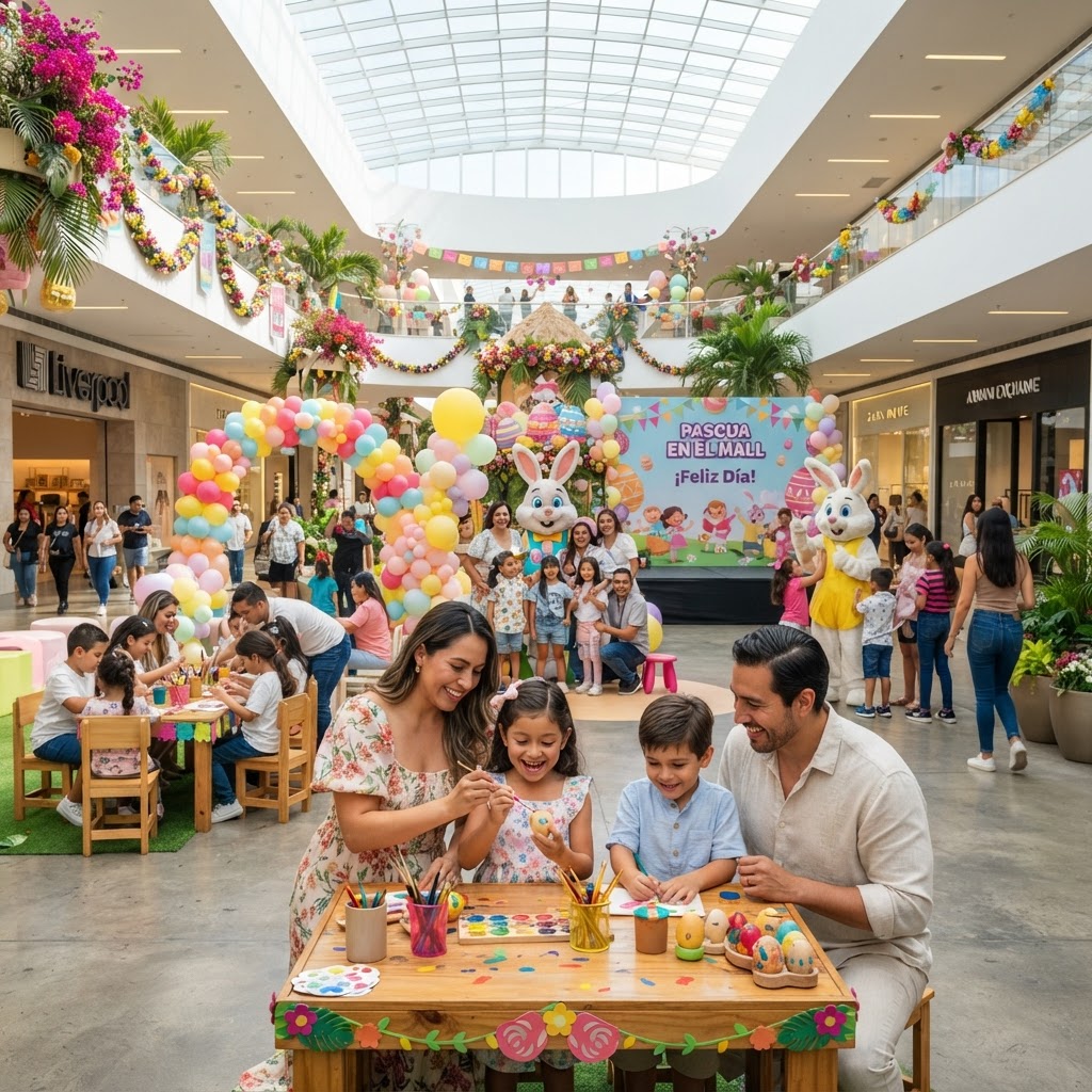 Celebración de Pascua y juegos infantiles en City 32 Mérida