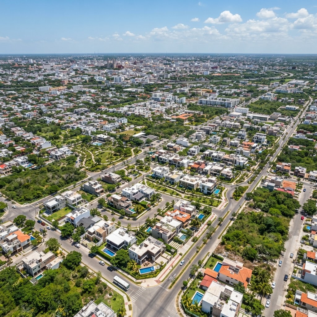 Profesional revisando planos y datos para un avalúo inmobiliario en Mérida