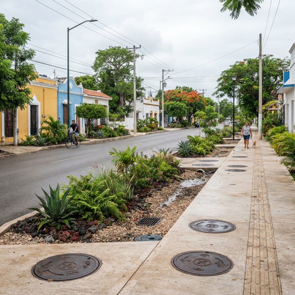 Jardines de lluvia y pozos en Mérida: infraestructura que también protege el valor inmobiliario infraestructura y vivienda