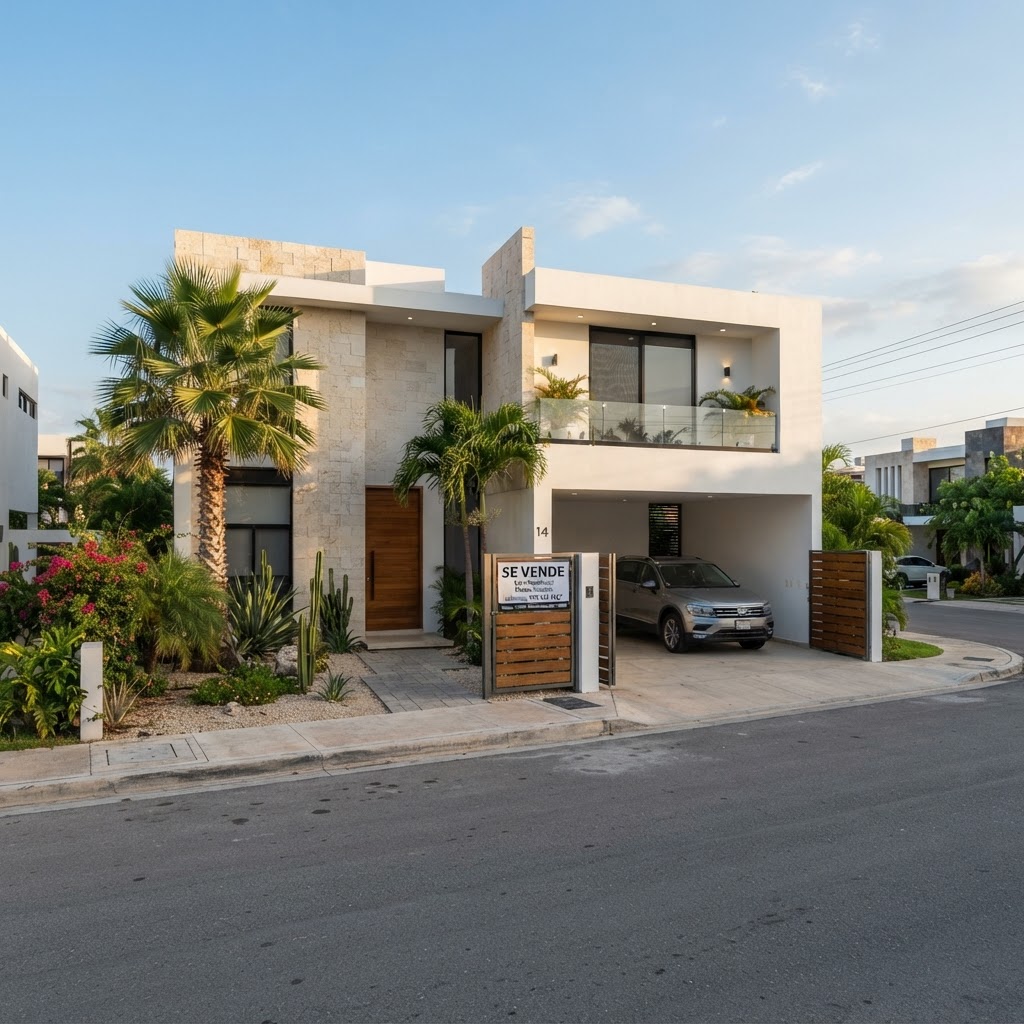 Casa en venta en una calle residencial de Mérida, Yucatán