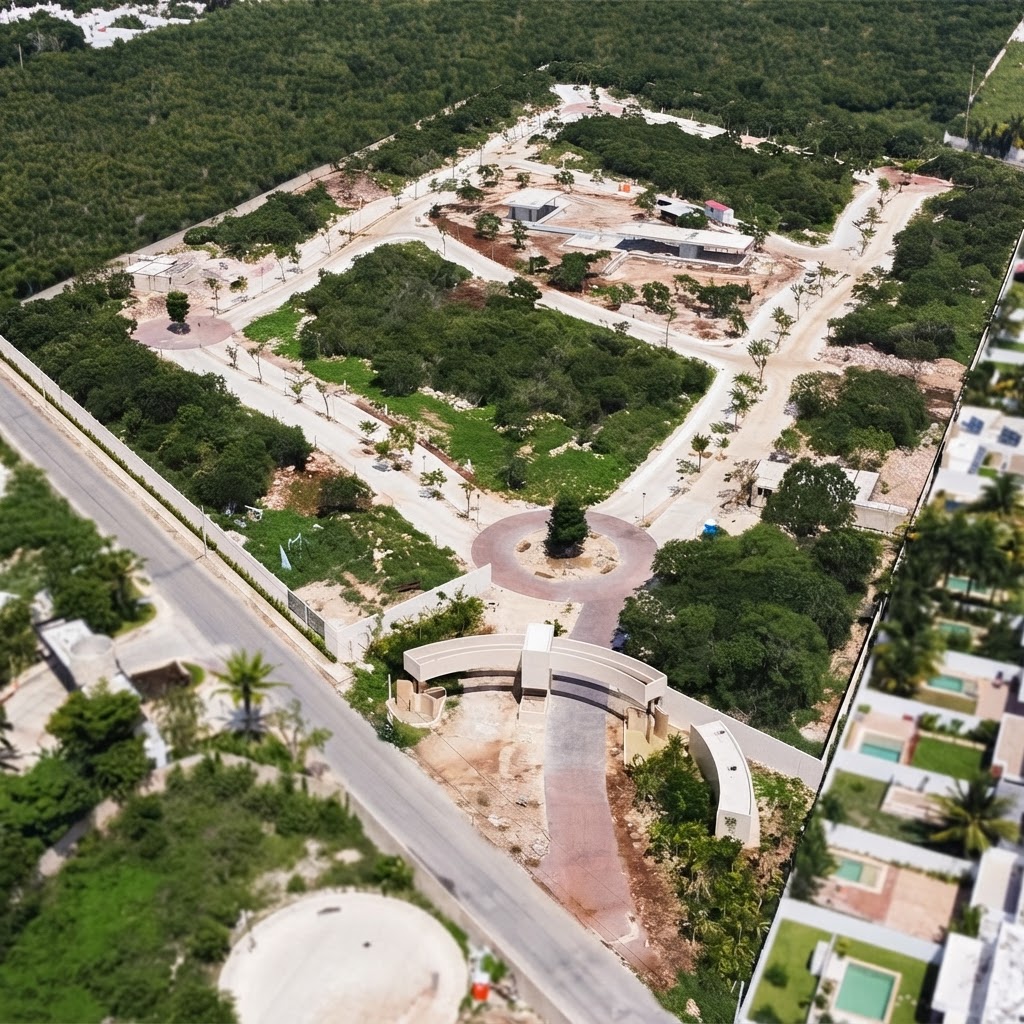 Vista del desarrollo Plenum Terrenos en Cholul