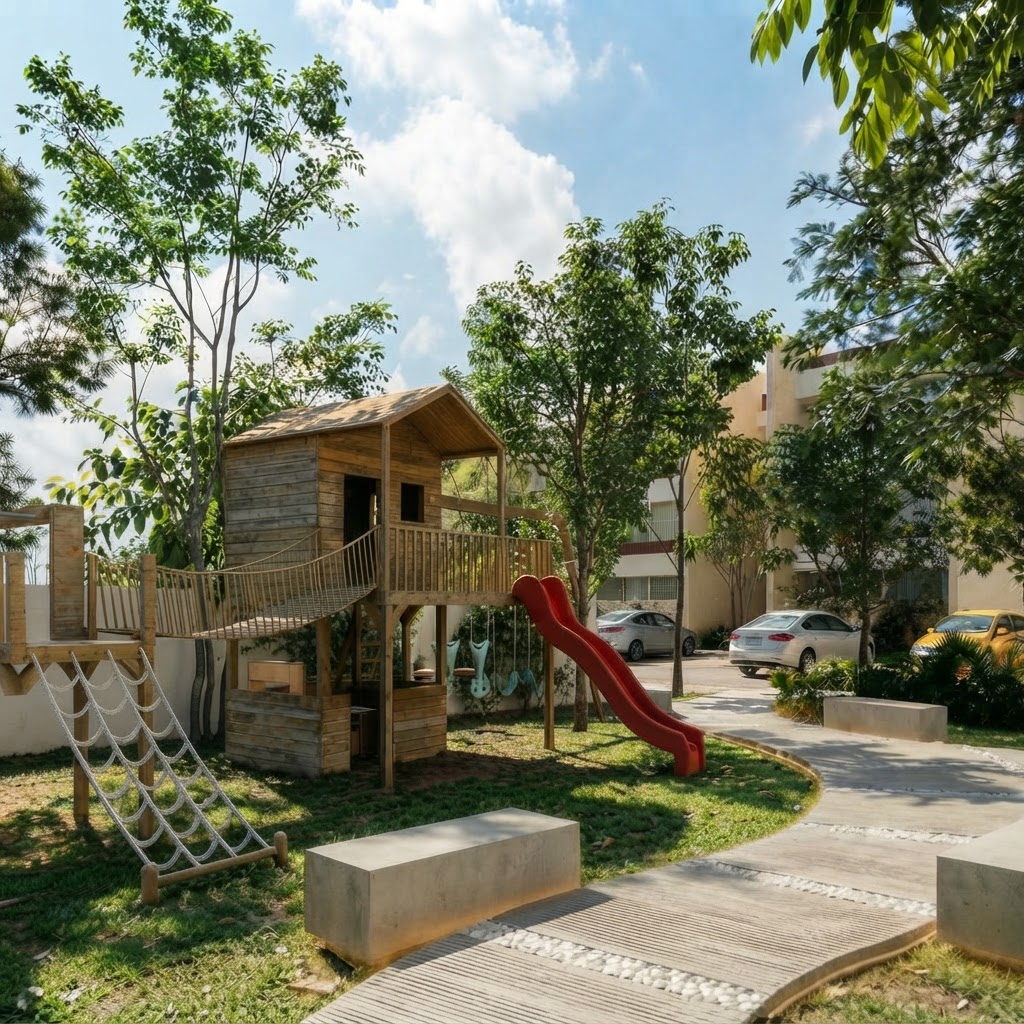 Vista del desarrollo de terrenos Aspiral en Mérida, Yucatán