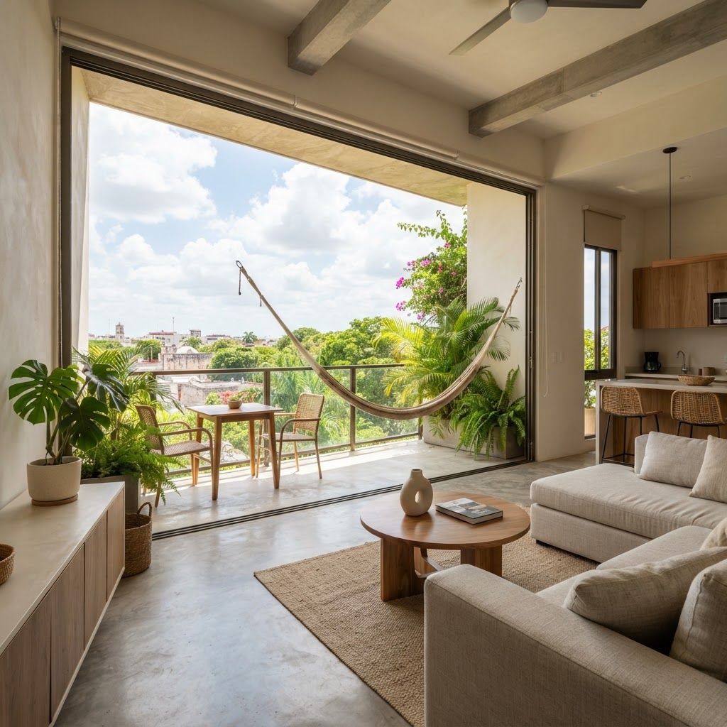Interior de departamento moderno en Mérida Yucatán