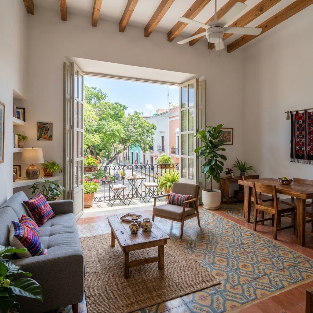 Departamento amueblado en renta en Mérida Centro