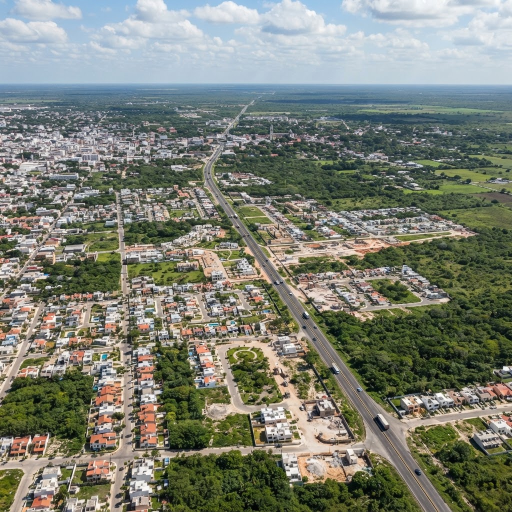 Paisaje residencial de Conkal Yucatán
