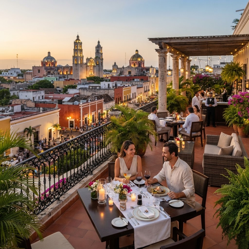 Terraza gourmet de estilo de vida internacional en Mérida Yucatán