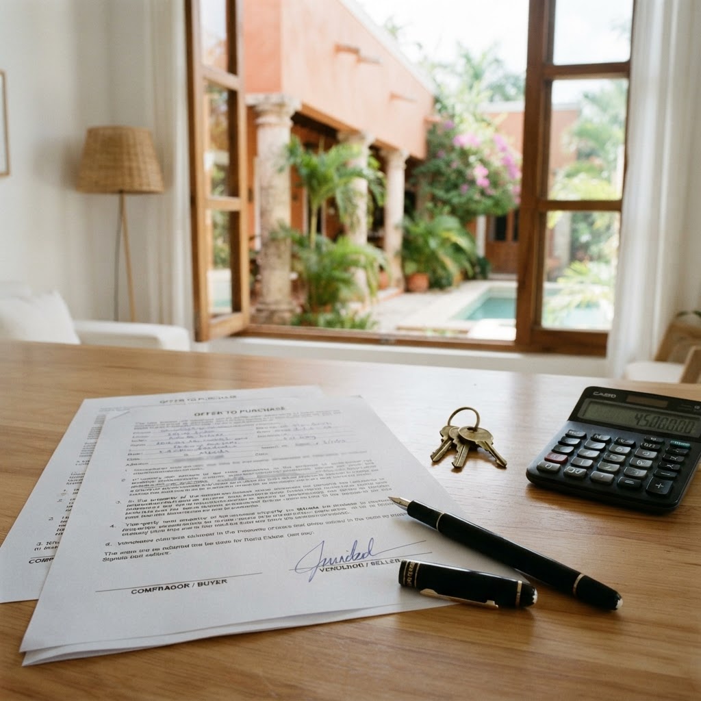 Documentos y calculadora para preparar una oferta inmobiliaria