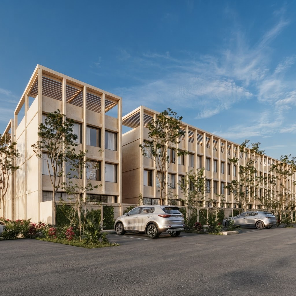 Espacios interiores de Xo'ok, desarrollo de departamentos en Mérida
