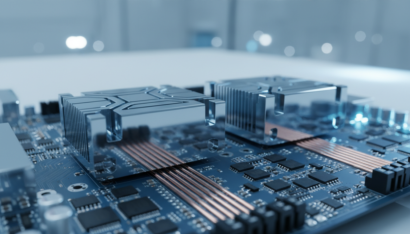 Enterprise server infrastructure with blue lighting