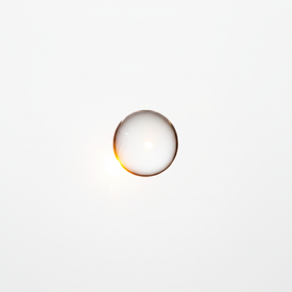 Water droplet representing purity and precision
