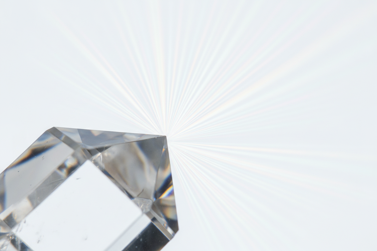 Light refracting through crystal prism