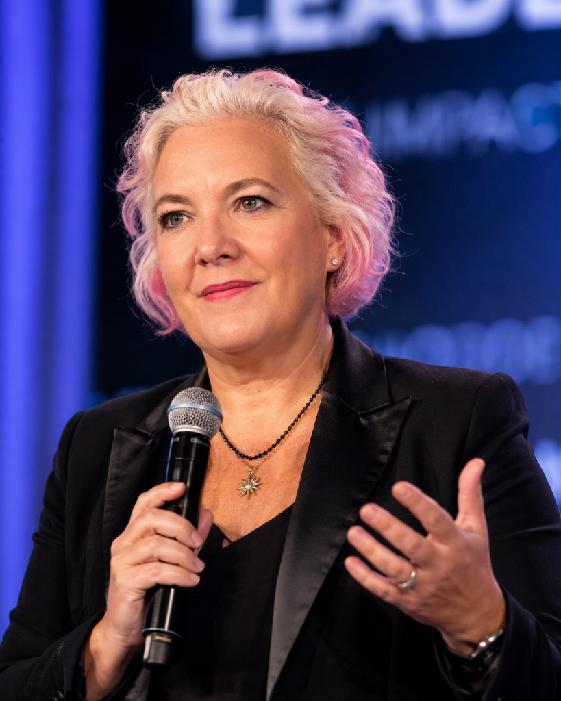 Allyn Bailey speaking on stage