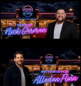 Nick Jarman and Alladan Flinn, hosts of Voice of the Hobby