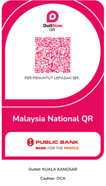 DuitNow QR Code Bayaran OCA