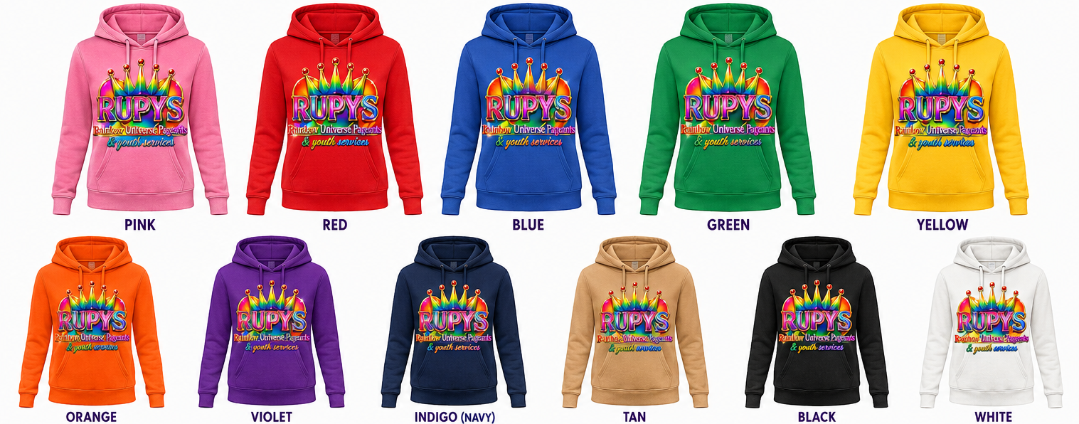 RUPYS Rainbow Crown Hoodie — Female Fit Color Collection