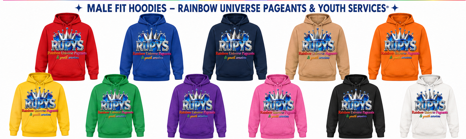 RUPYS Rainbow Crown Hoodie — Male Fit Color Collection
