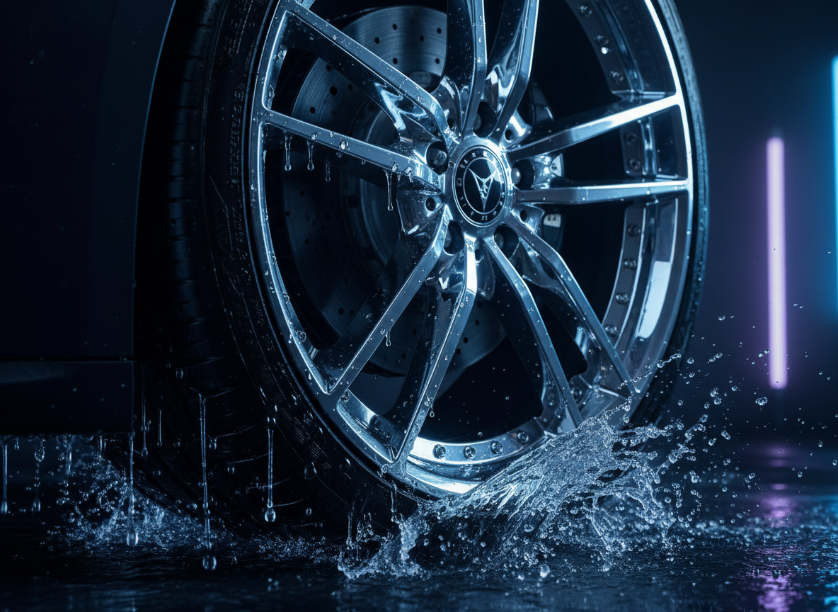 Premium tire polishing results Abu Dhabi