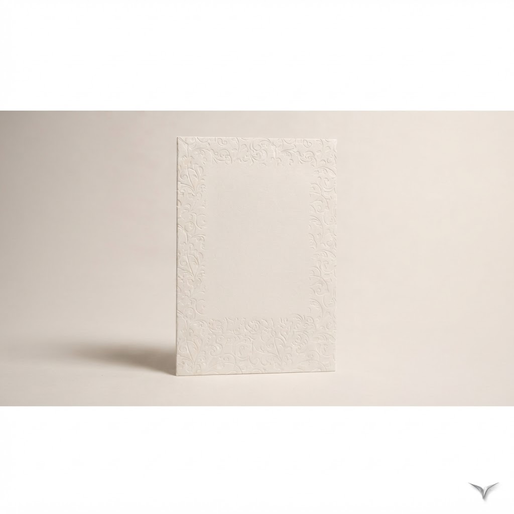 Floral Emboss Wedding Invitation