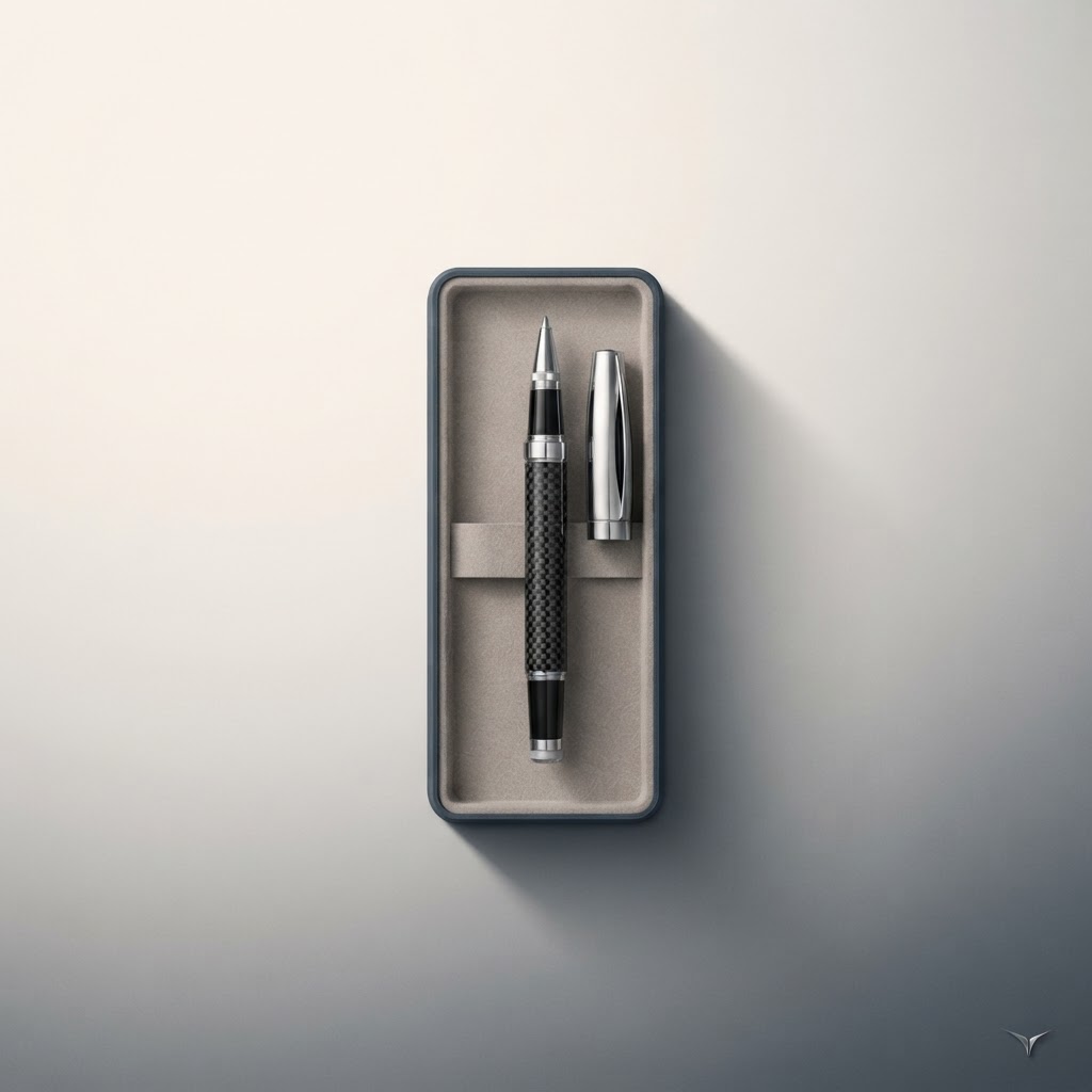Black Grid Roller Pen