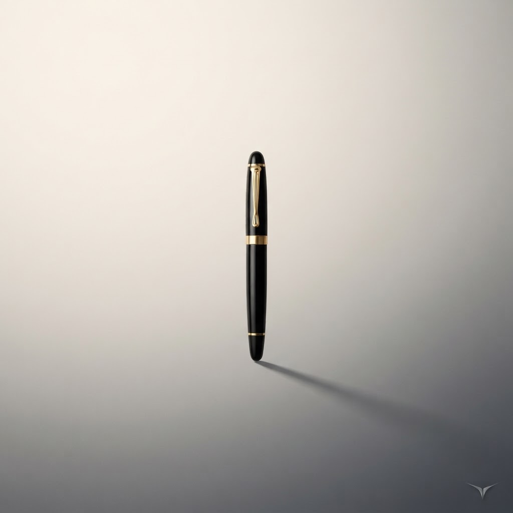 Classic Black mettalic roller pen