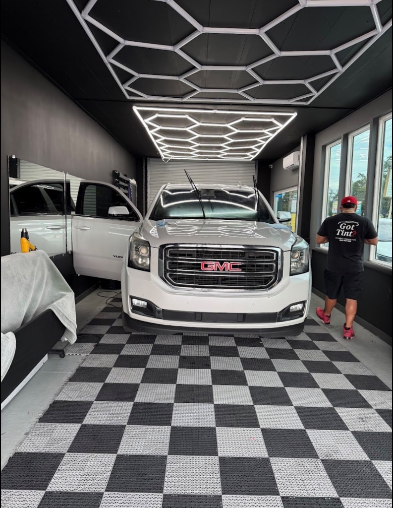 GMC Yukon being tinted in Got Tint professional workshop