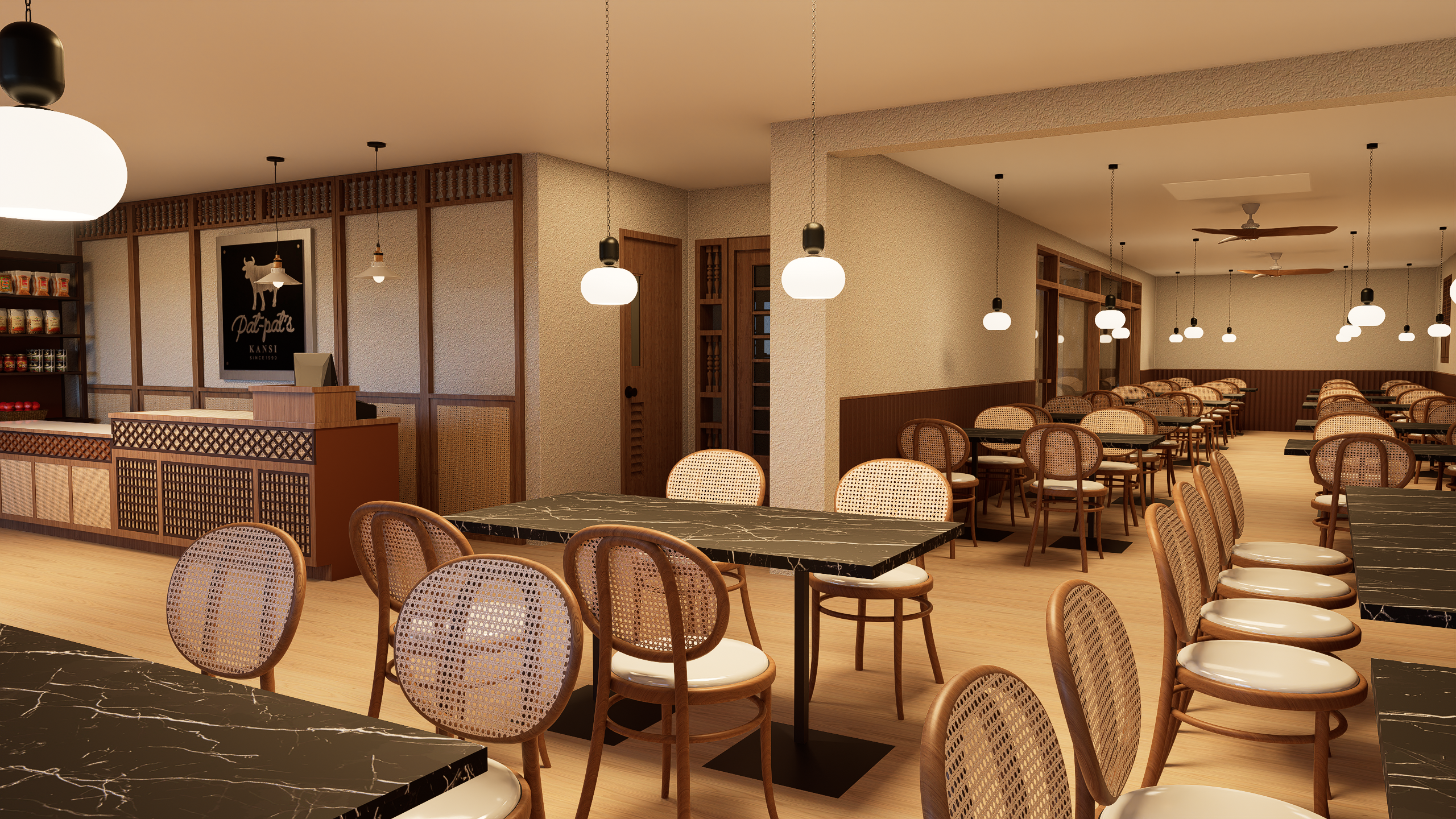 Patpat's Kansi QC - Restaurant Interior Design