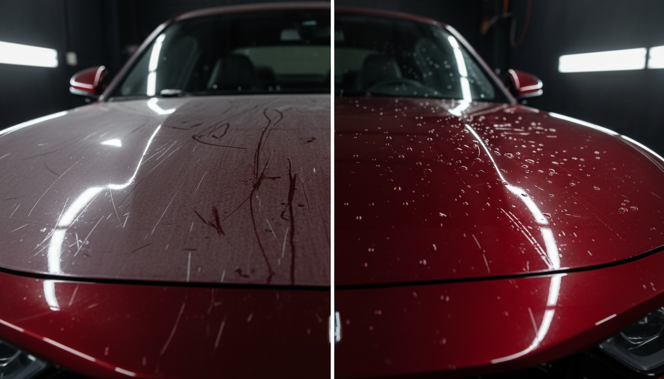 After ceramic coating — mirror gloss