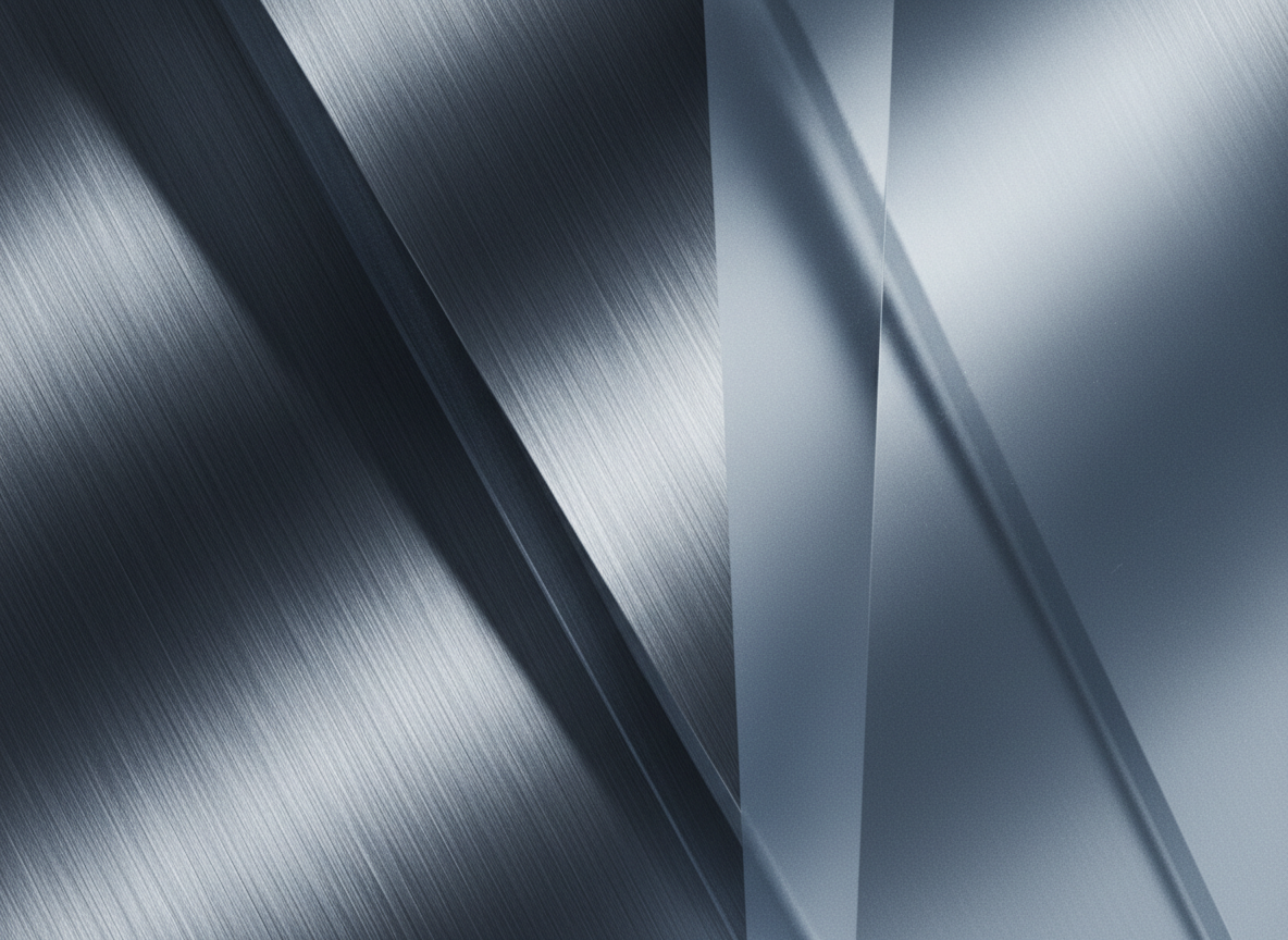 Brushed steel and frosted glass texture