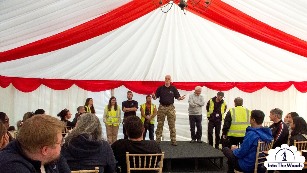Into The Woods team delivering an outdoor event