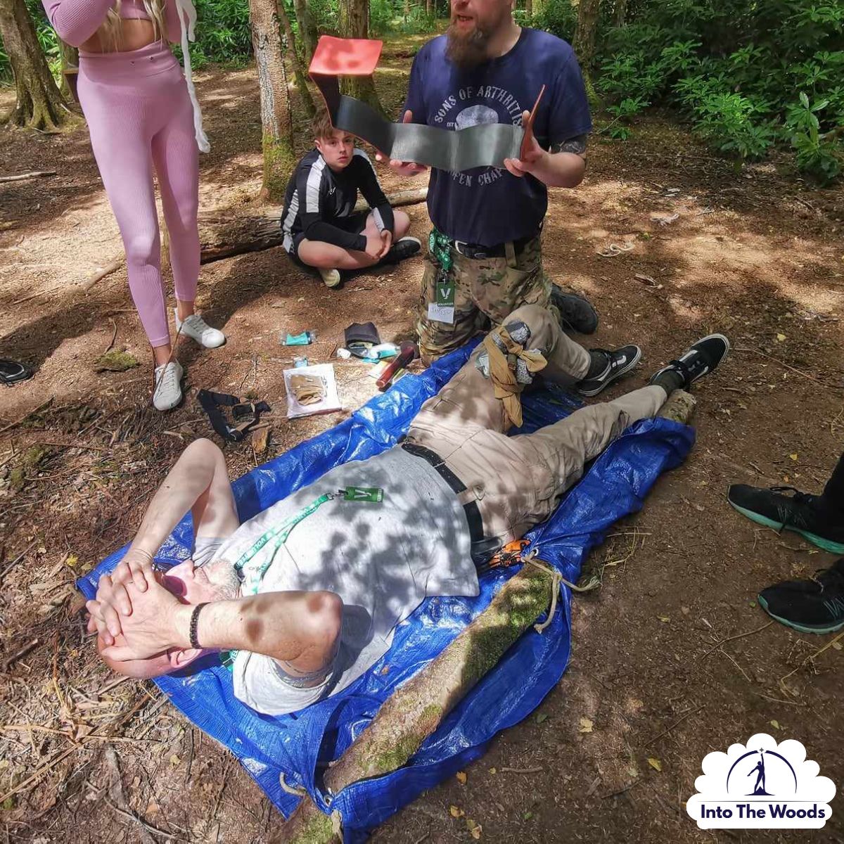 First Aid Kent - outdoor first aid practical training in woodland