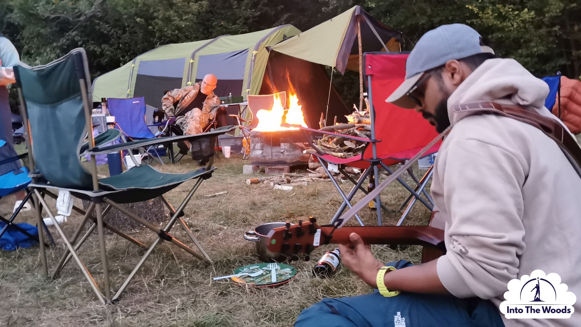 Campfire Experience team building Kent - corporate group working together in woodland