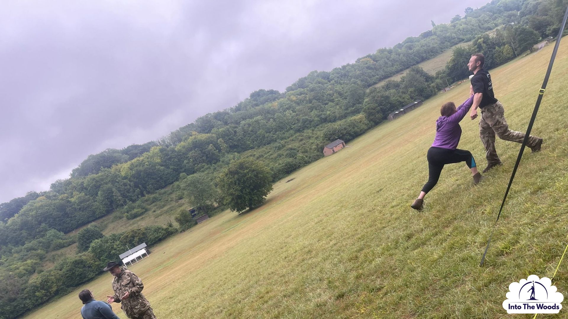 Empowerment Days Kent - instructor supporting a participant during a challenge
