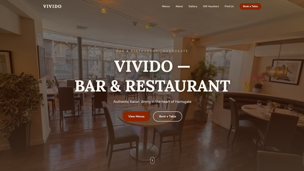 Website for any Restaurant template preview