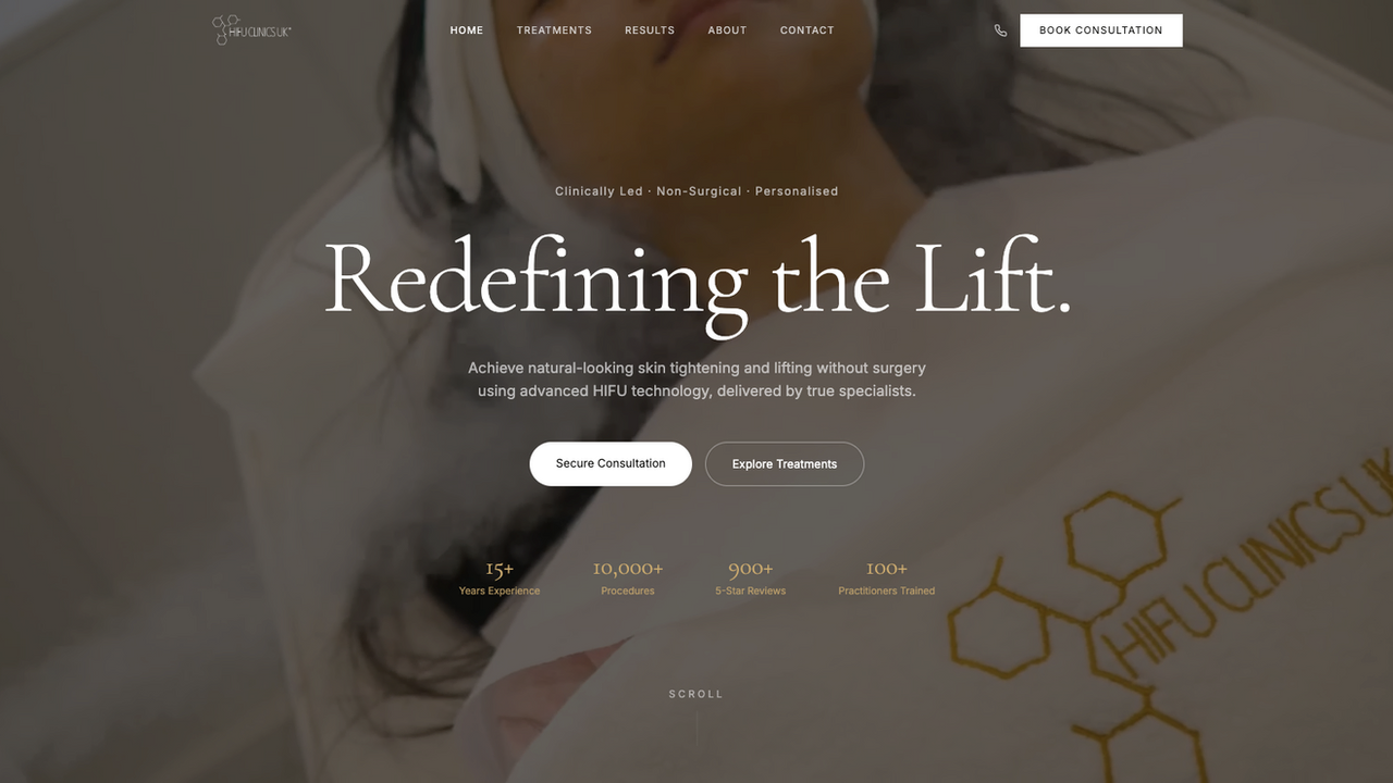Website for the Beauty niche template preview